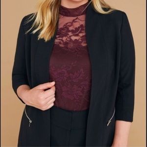Lane Bryant Stretch Blazer with Zipper Pockets